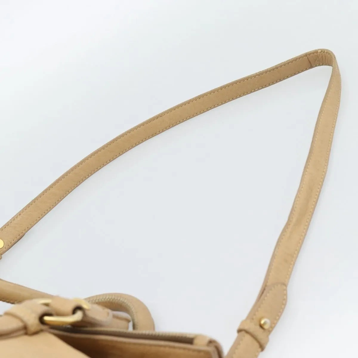Miu Miu Convertible Satchel Leather, Beige, Leather, Handbag