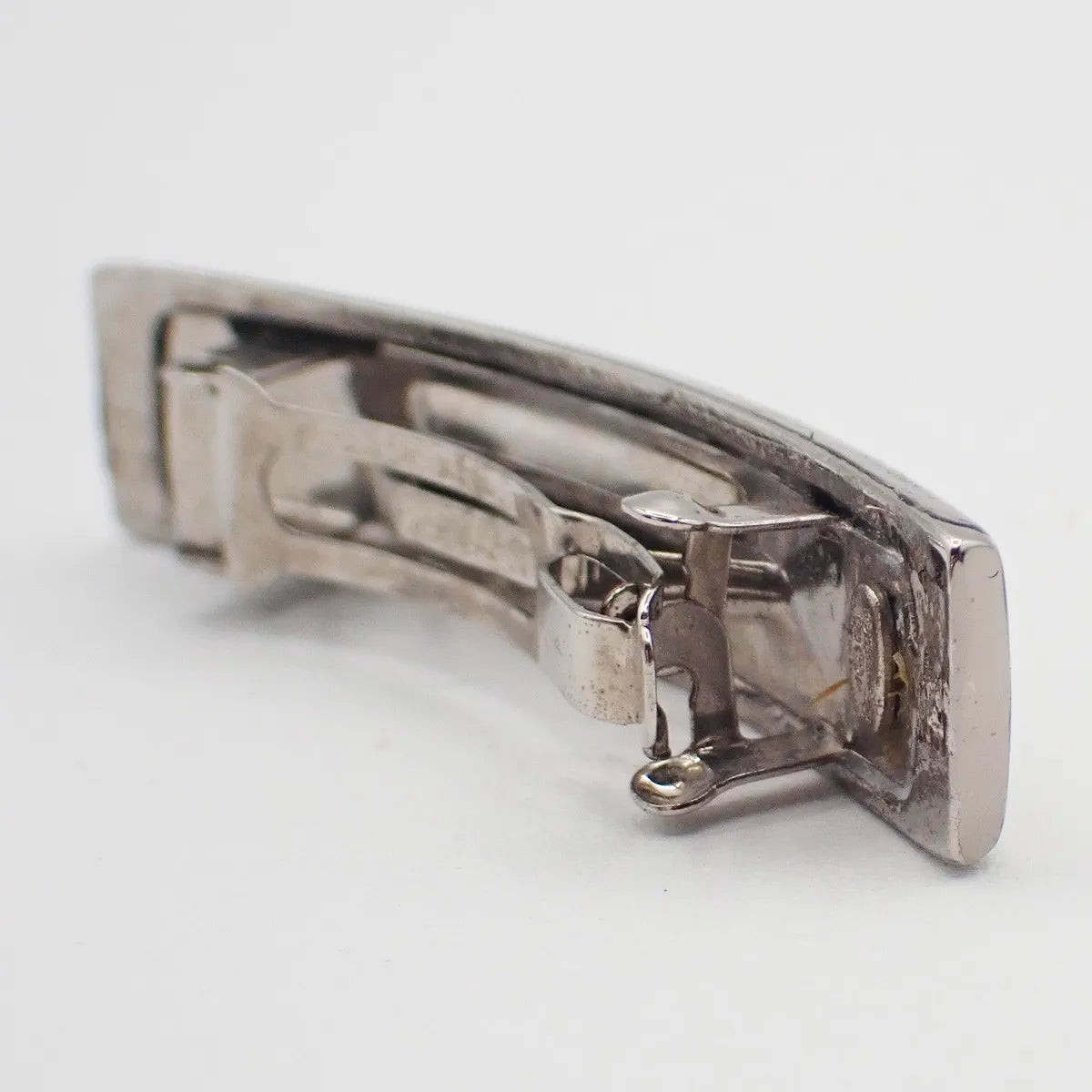 Chanel Logo Hair Barrette Metal, Silver, Metal, Head Accessory