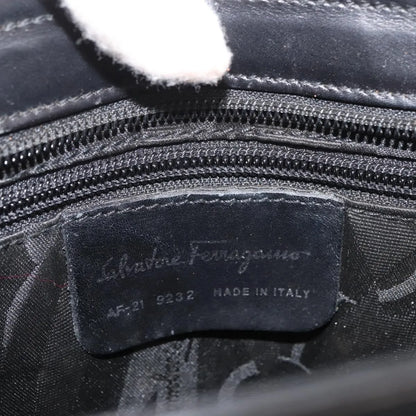Salvatore Ferragamo Vintage Leather, Black, Leather, Tote Bag
