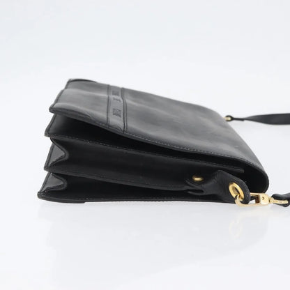 Celine Vintage Leather, Black, Leather, Shoulder Bag