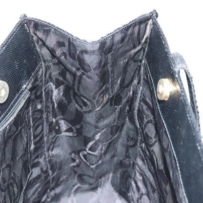 Salvatore Ferragamo Vintage Vara Bow Tote Lizard Embossed Leather, Black, Leather, Tote Bag