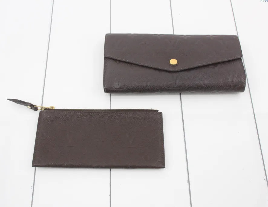 Louis Vuitton Sarah Wallet NM Monogram Empreinte Leather, Brown, Leather, Wallet