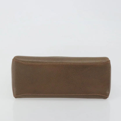 Gucci Vintage Convertible Box Leather, Brown, Leather, Handbag