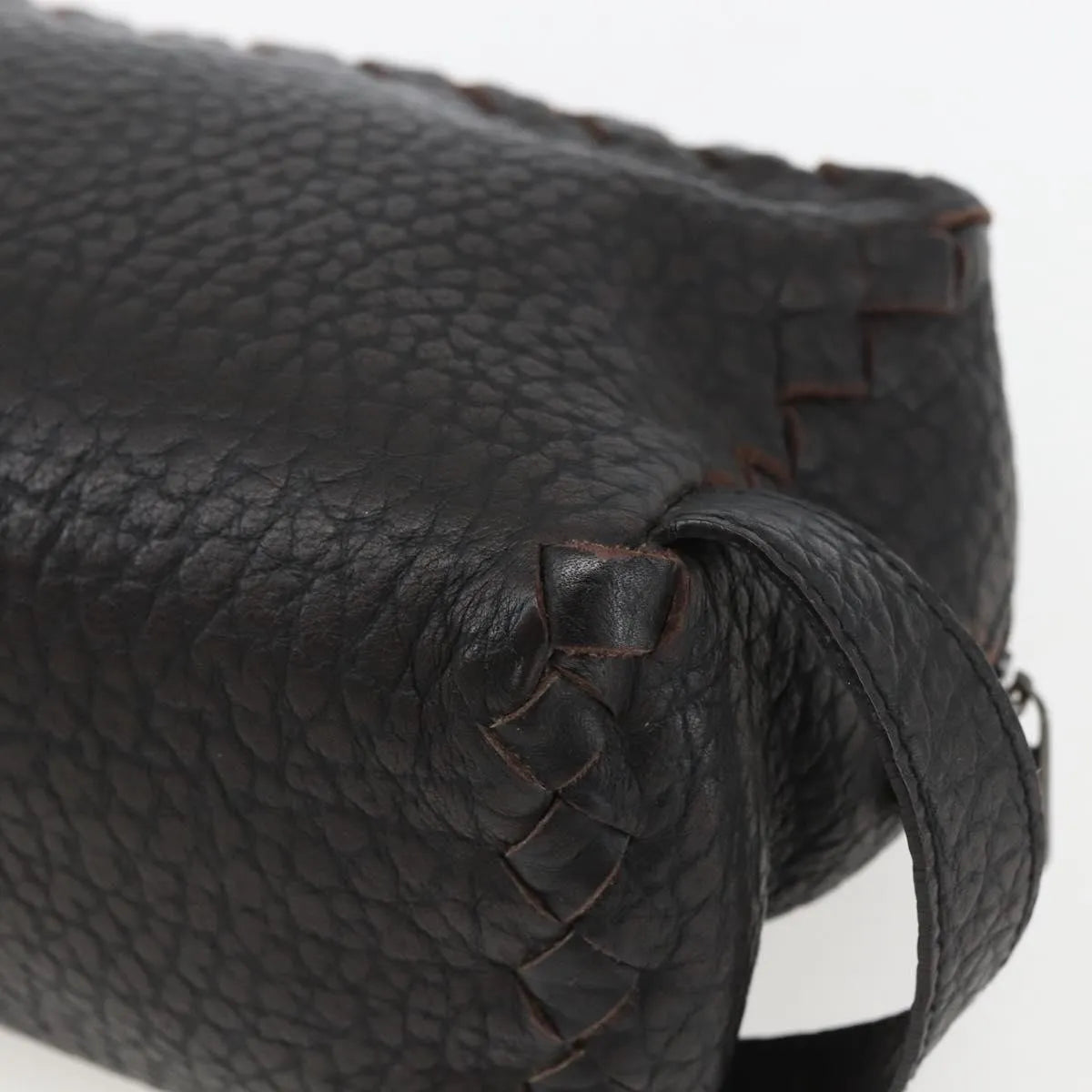 Bottega Veneta Zip Clutch Leather, Brown, Leather, Clutch