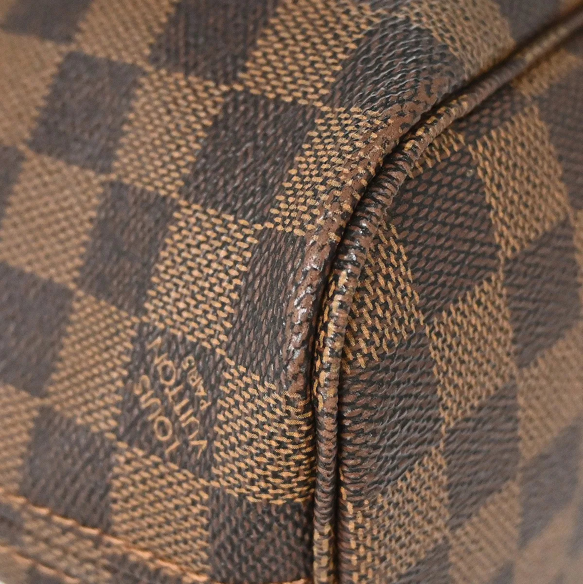 Louis Vuitton Neverfull Damier, Brown, Canvas, Tote Bag