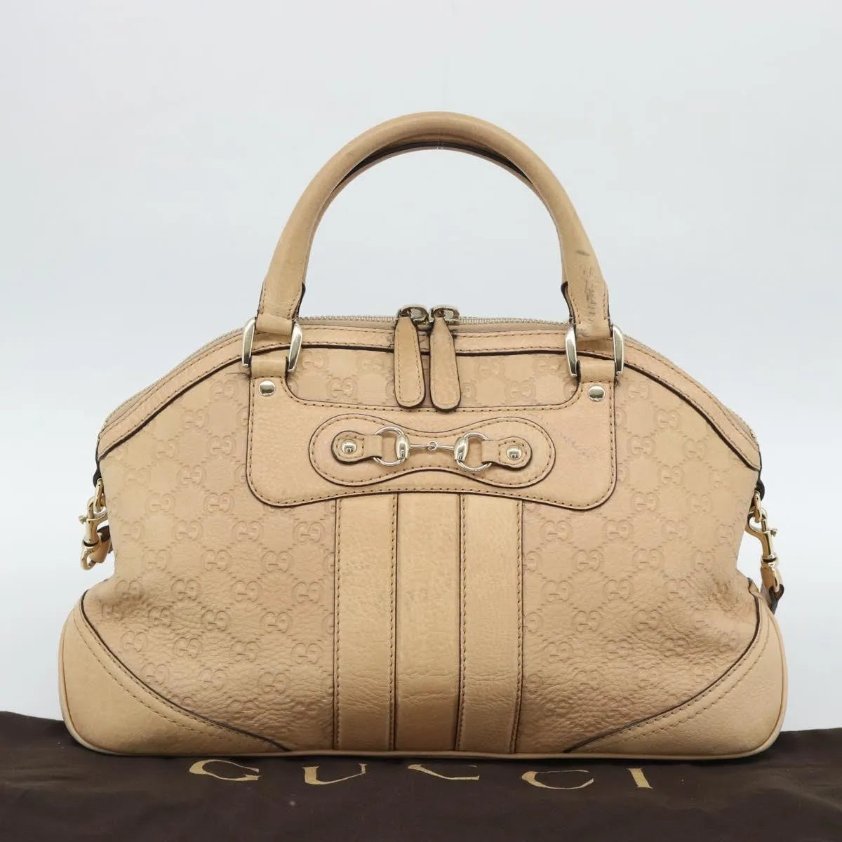 Gucci New Pelham Tote Guccissima Leather, Beige, Leather, Handbag