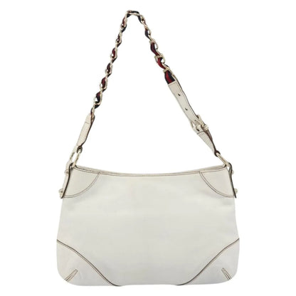 Gucci Sherry Line chain leather, White, Leather, Tote Bag