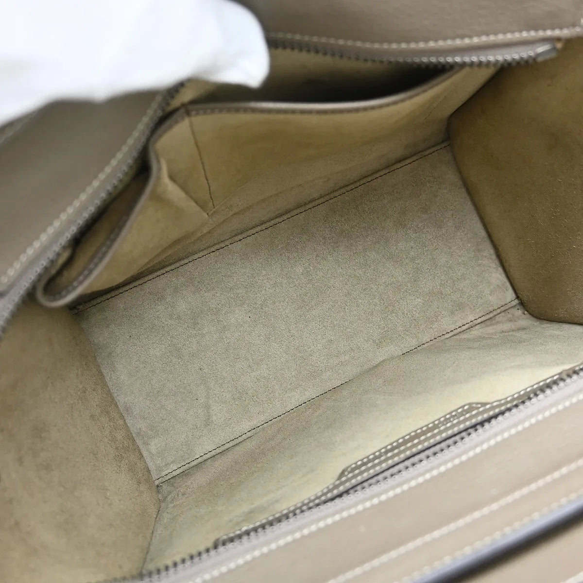 Celine Luggage Grainy Leather, Gray, Leather, Tote Bag