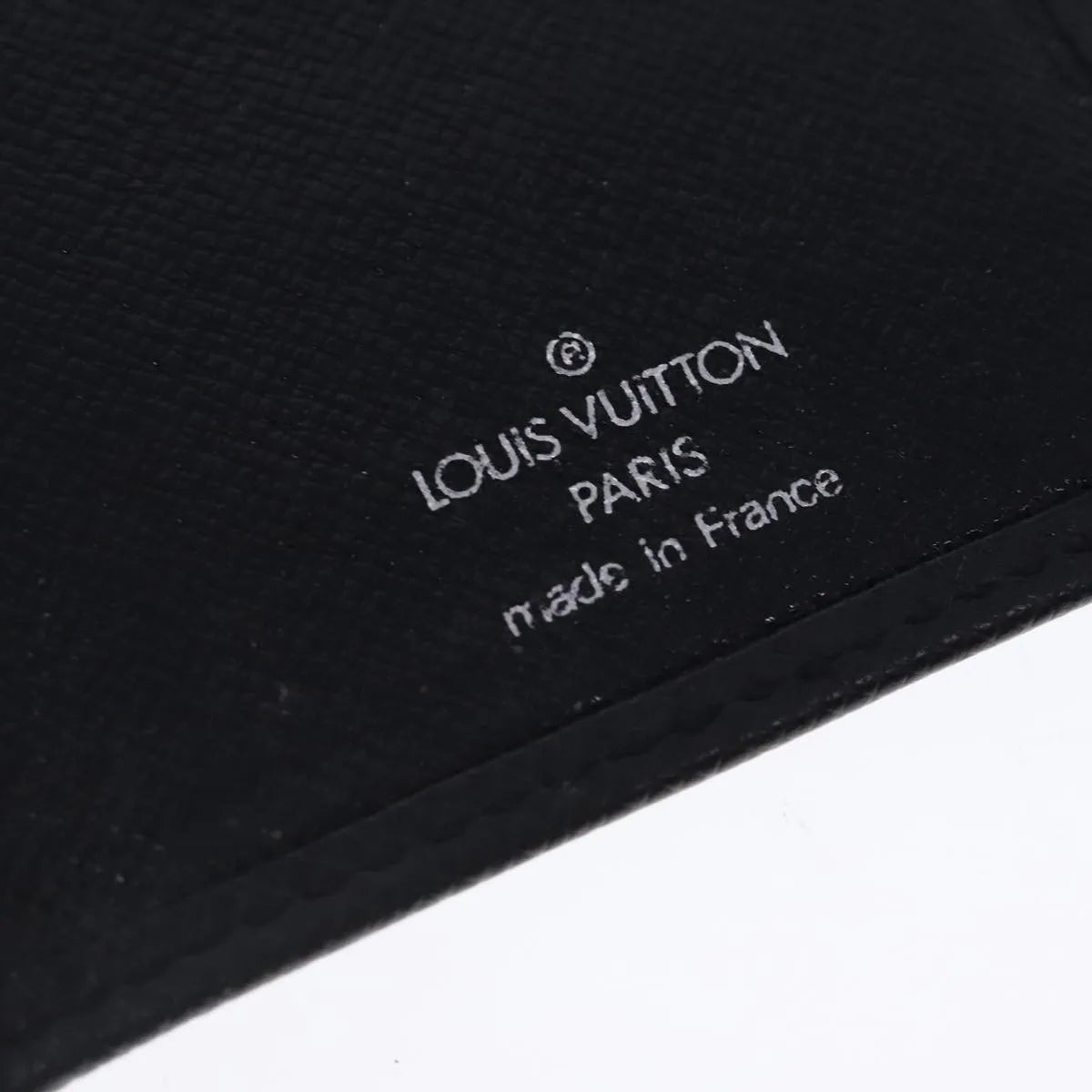 Louis Vuitton Porte Cartes Taiga Leather, Gray, Leather, Wallet