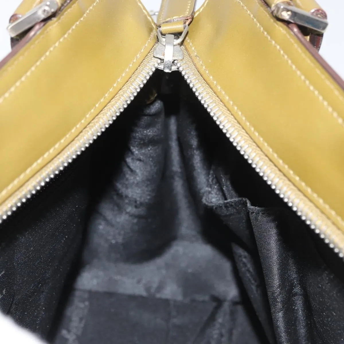 Salvatore Ferragamo Double Gancini Side Buckle Tote Patent Leather, Brown, Patent Leather, Handbag