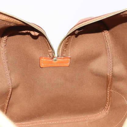 Celine Vintage Duffle Canvas and Leather, Brown, Canvas, Travel Bag