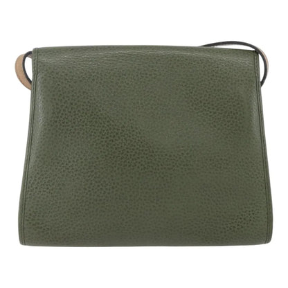 Christian Dior Vintage Leather, Khaki, Leather, Shoulder Bag