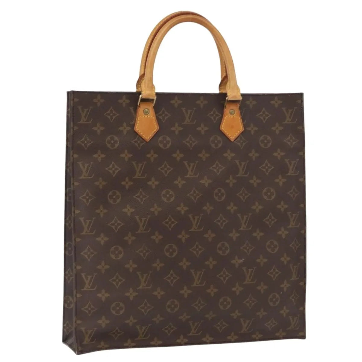 Louis Vuitton Sac Plat Monogram, Brown, Canvas, Tote Bag
