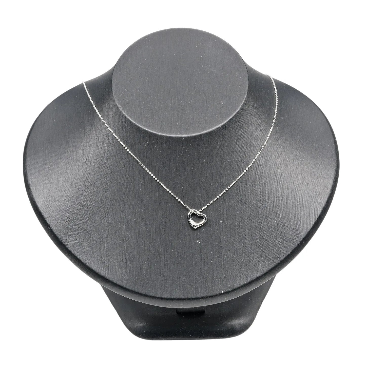 Tiffany & Co. Elsa Peretti Open Heart Pendant Platinum, Silver, Platinum, Necklace