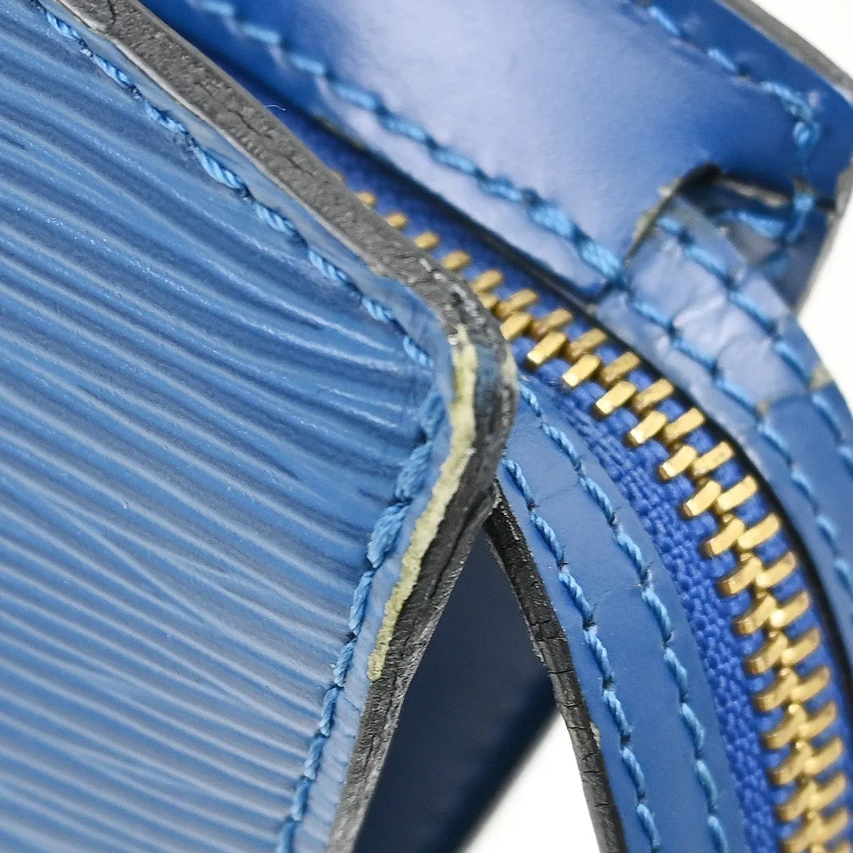 Louis Vuitton Saint Jacques Epi Leather, Blue, Leather, Handbag