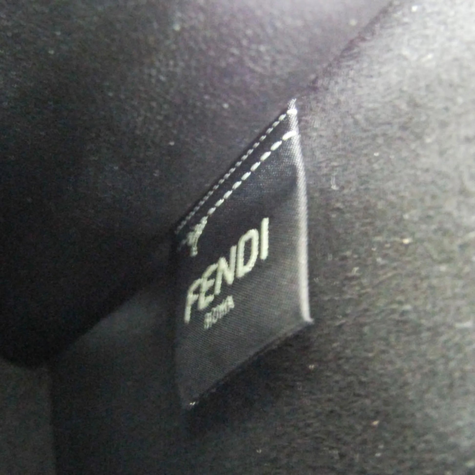 Fendi Logo Vertical Box Leather, Pink, Leather, Shoulder Bag