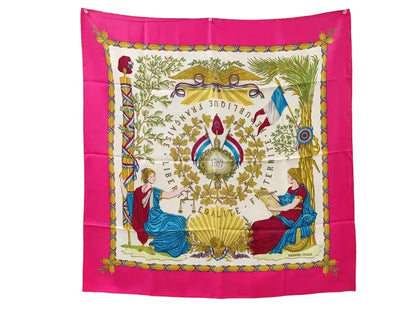 Hermes Carré 90 Silk multicolor, Multicolour, Silk, Scarf