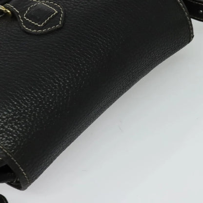 Celine Vintage Leather, Black, Leather, Shoulder Bag