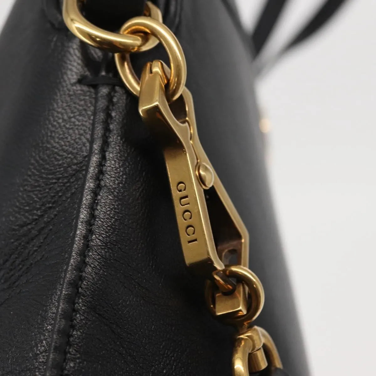 Gucci Linea Matisse Interlocking G Top Handle Tote Leather, Black, Leather, Shoulder Bag