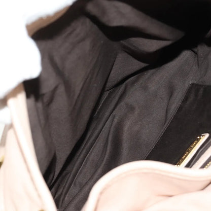 Miu Miu Madras Convertible Lock Tote Leather, Pink_gold, Leather, Handbag