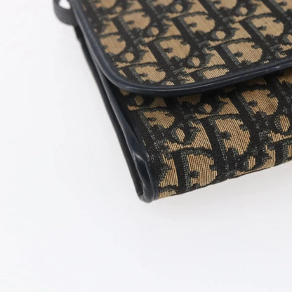 Christian Dior Vintage Trotter Canvas, Navy, Canvas, Shoulder Bag