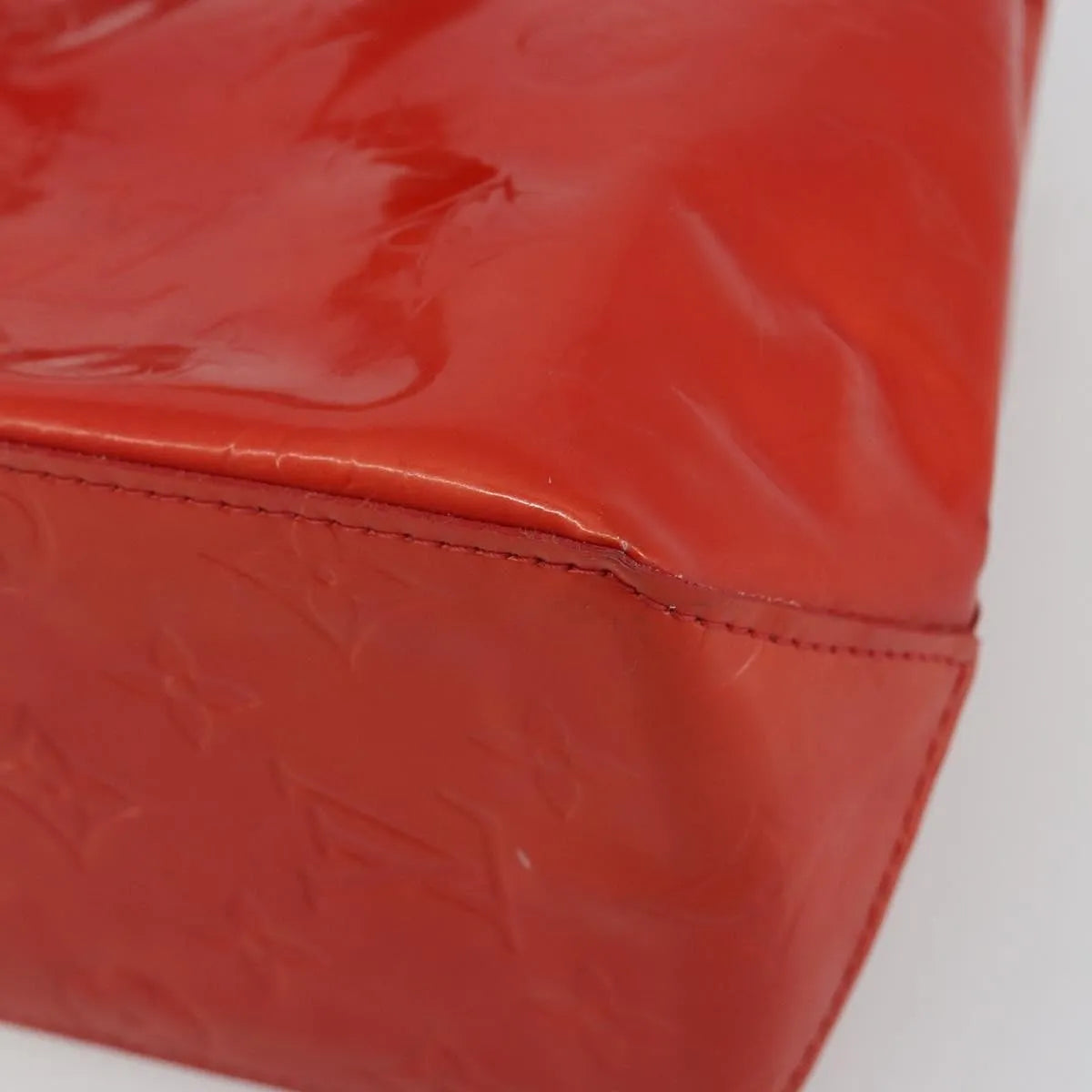 Louis Vuitton Reade Monogram Vernis, Red, Patent Leather, Handbag