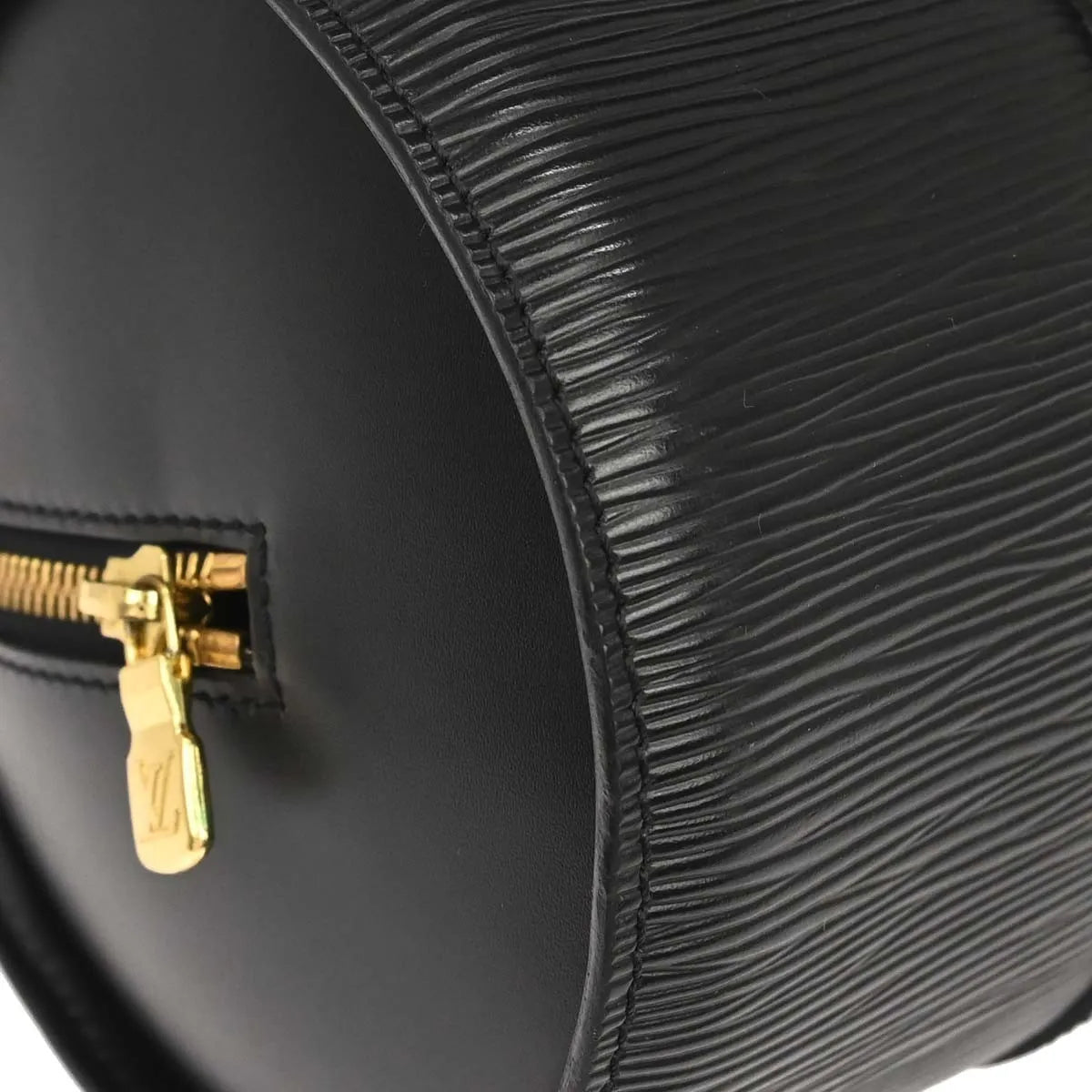 Louis Vuitton Soufflot Epi Leather, Black, Leather, Handbag