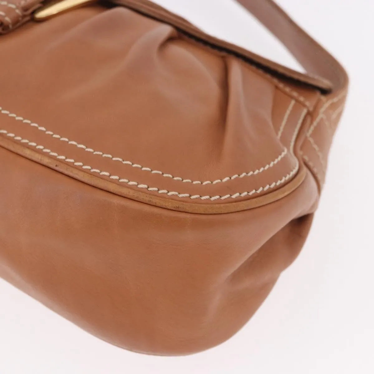 Celine Biker Boogie Satchel Leather, Brown, Leather, Shoulder Bag