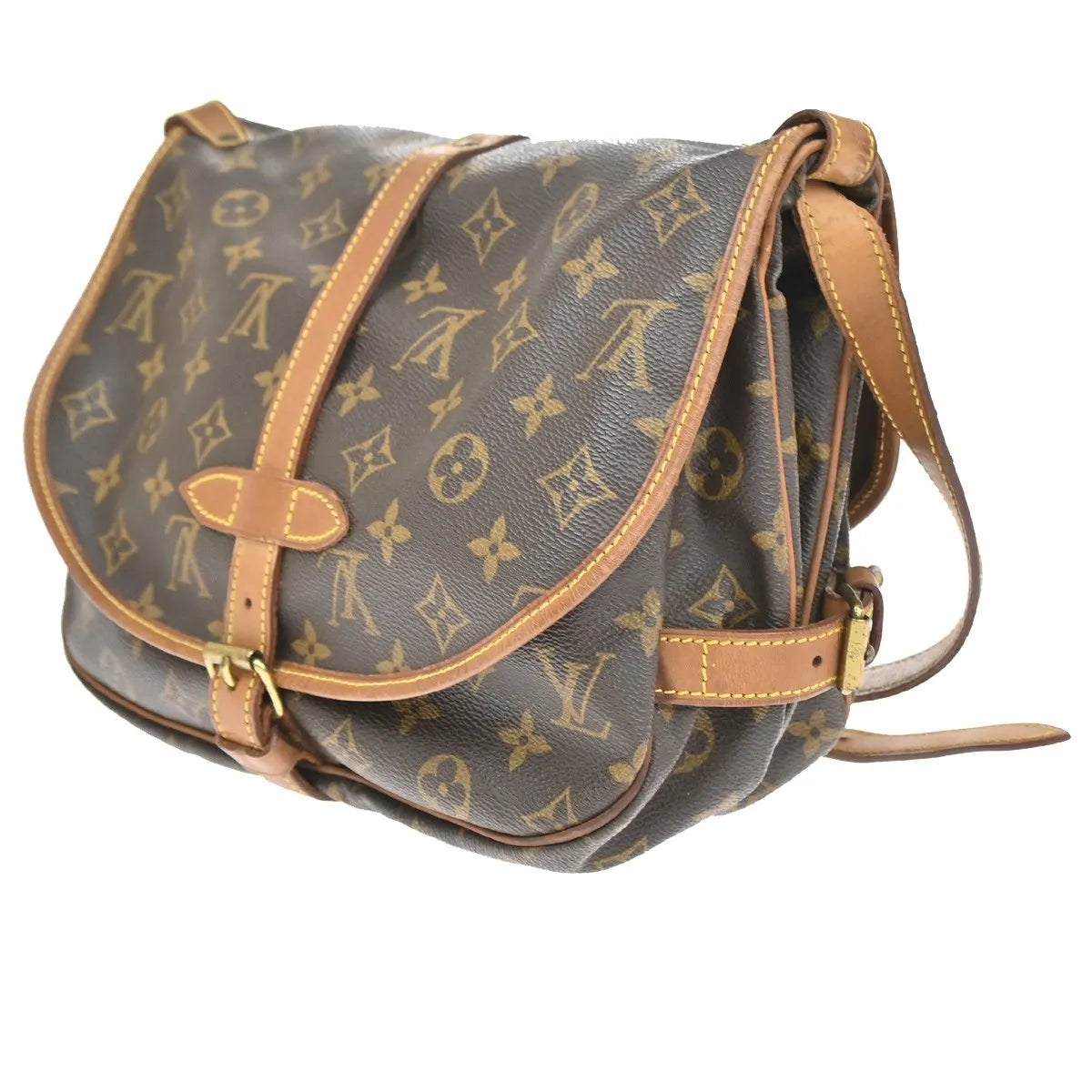 Louis Vuitton Saumur Monogram Canvas, Brown, Canvas, Shoulder Bag