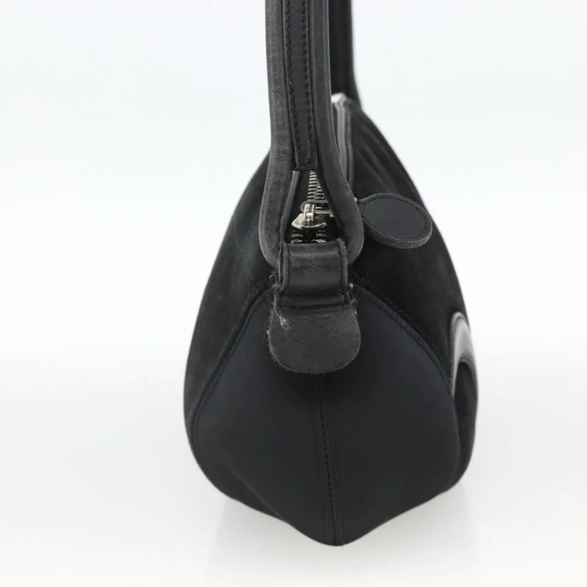 Salvatore Ferragamo Gancini Suede, Black, Suede, Shoulder Bag