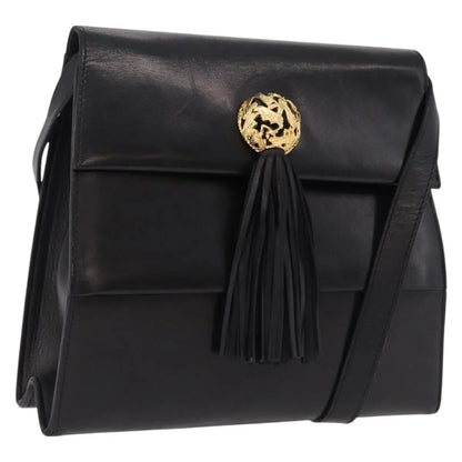 Salvatore Ferragamo Vintage Leather, Black, Leather, Shoulder Bag