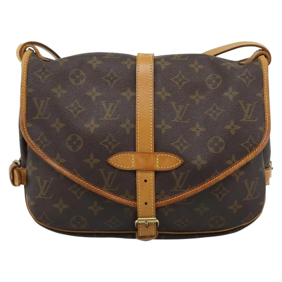 Louis Vuitton Saumur Monogram Canvas, Brown, Canvas, Shoulder Bag