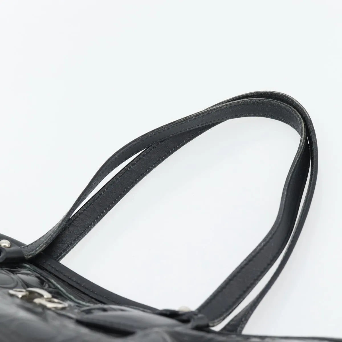Salvatore Ferragamo Gancini Tote Patent leather, Black, Patent Leather, Tote Bag