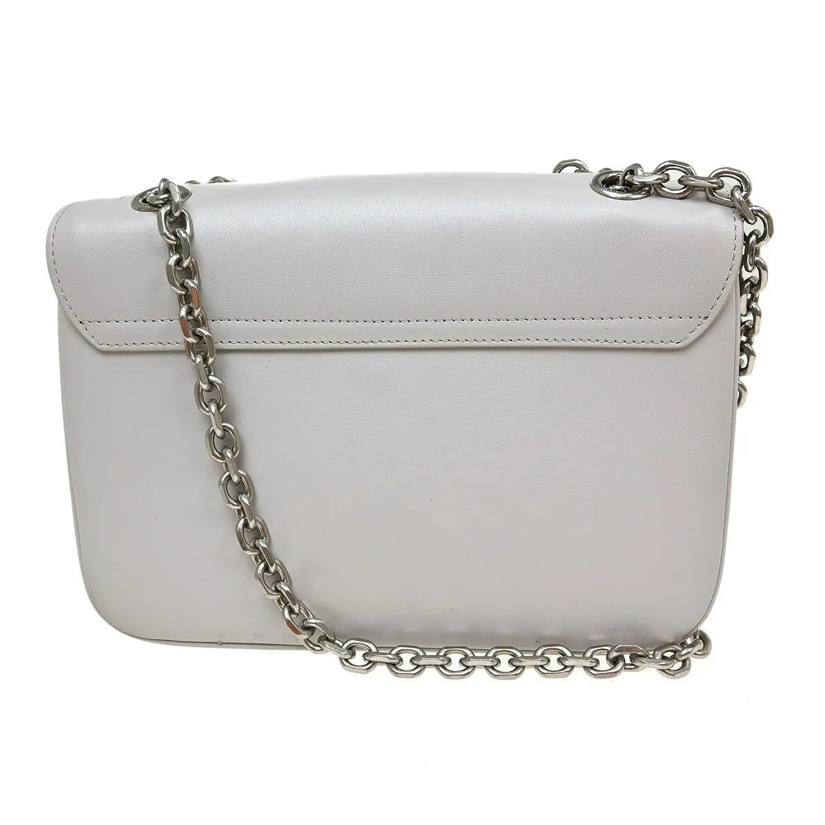 Celine C Bag Leather, Gray, Leather, Shoulder Bag
