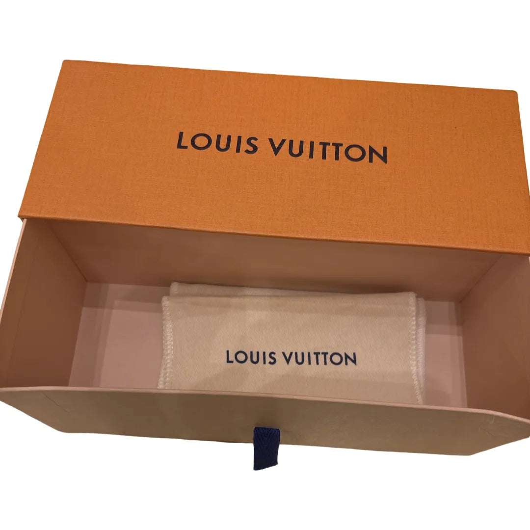 Louis Vuitton Zip Canvas, Orange, Cotton, Wallet