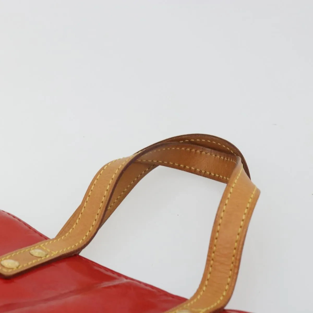 Louis Vuitton Reade Monogram Vernis, Red, Patent Leather, Handbag