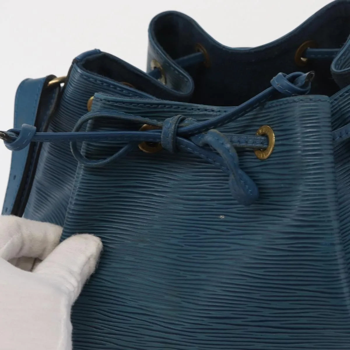 Louis Vuitton Petit Noe Epi Leather, Blue, Leather, Shoulder Bag