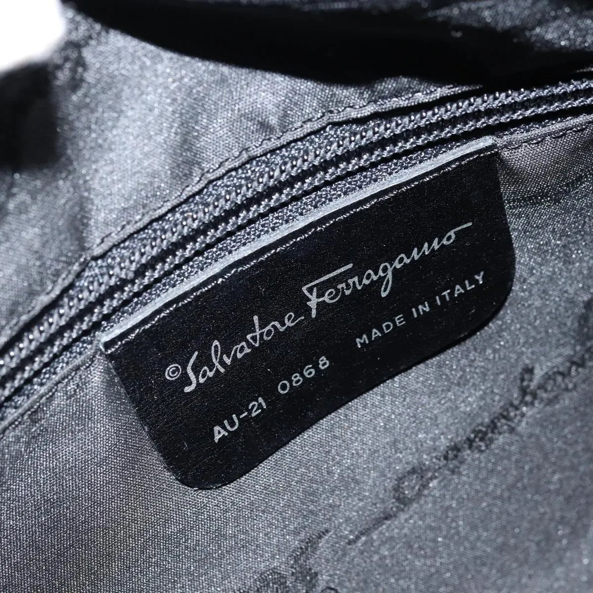 Salvatore Ferragamo Gancini Tote Gancini Canvas, Black, Nylon, Tote Bag