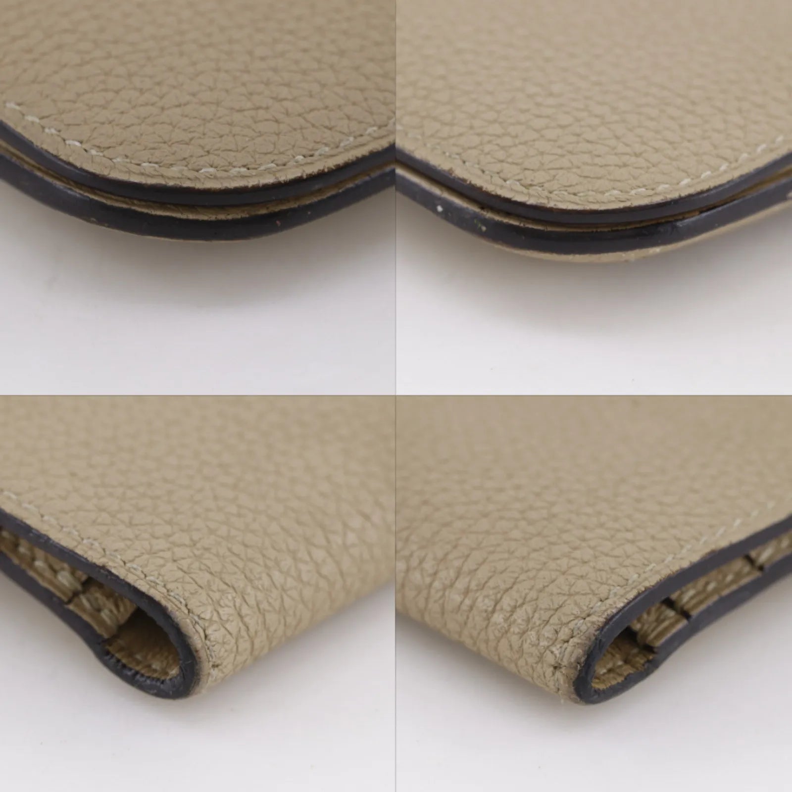 Hermes Dogon Recto Verso Leather, Beige, Leather, Wallet