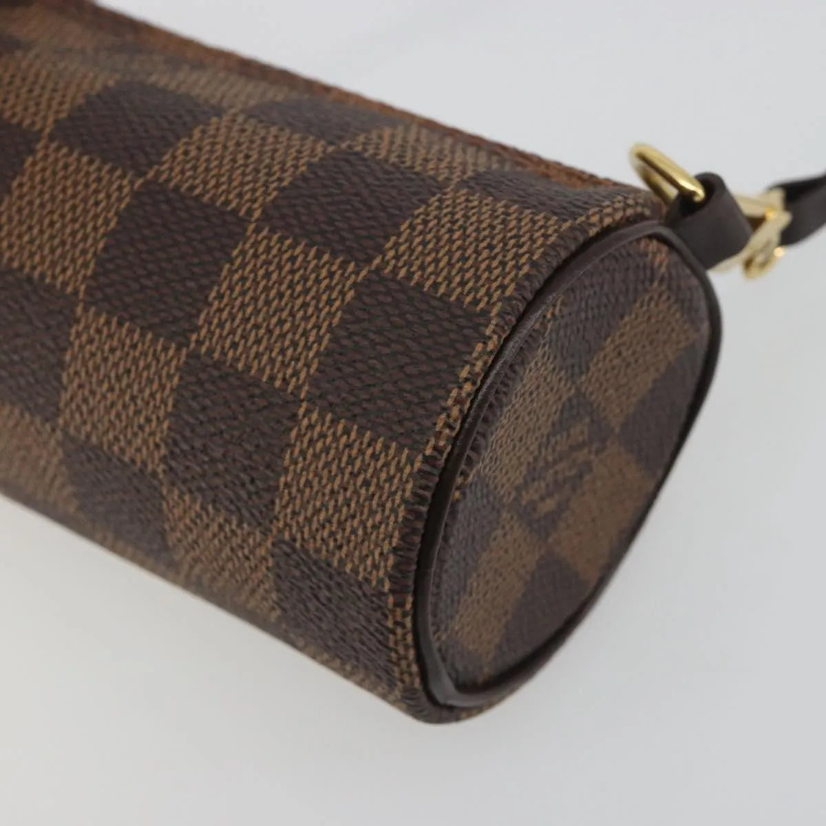 Louis Vuitton Papillon Pochette Damier Ebene, Brown, Canvas, Clutch