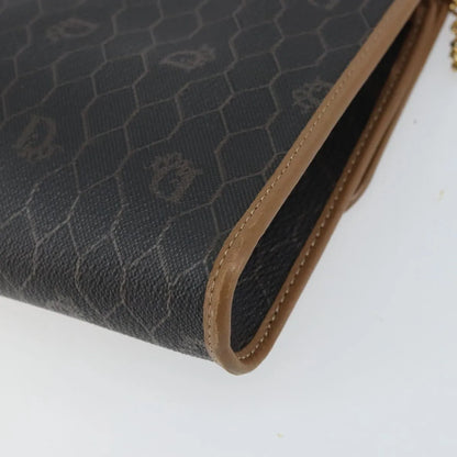 Christian Dior Vintage Honeycomb chain Canvas, Black, Canvas, Shoulder Bag