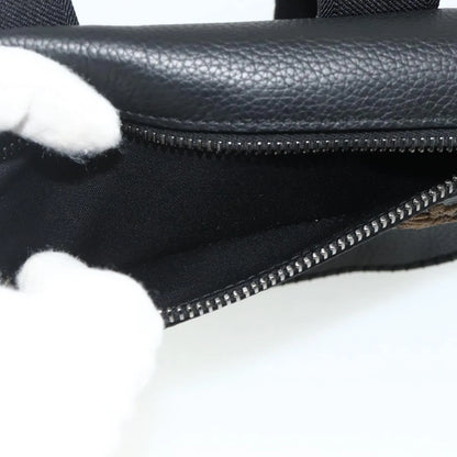 Christian Dior Saddle Pouch Belt Leather, Black, Leather, Clutch