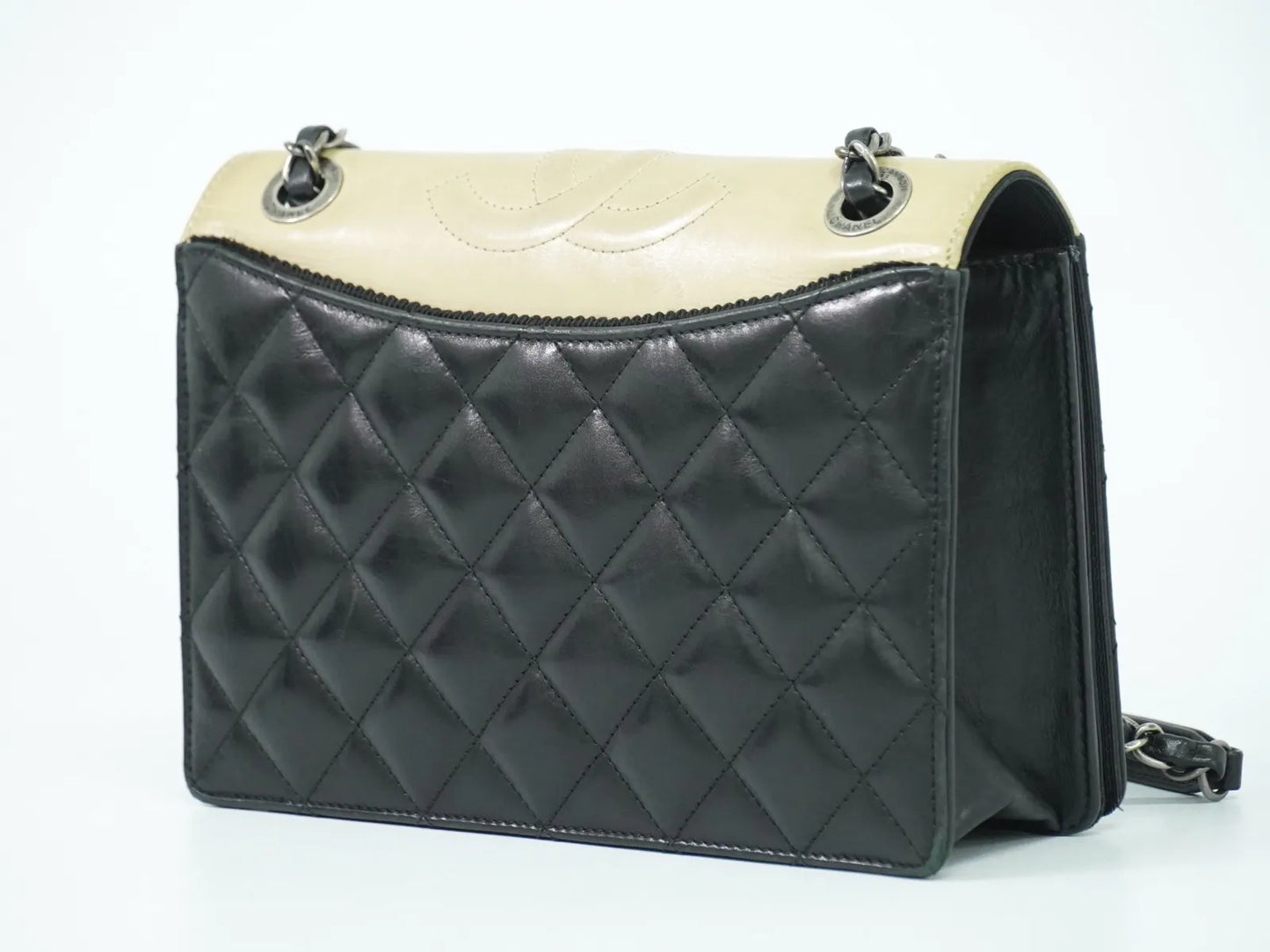 Chanel Ballerine Flap Quilted Lambskin, Black, Leather, Shoulder Bag