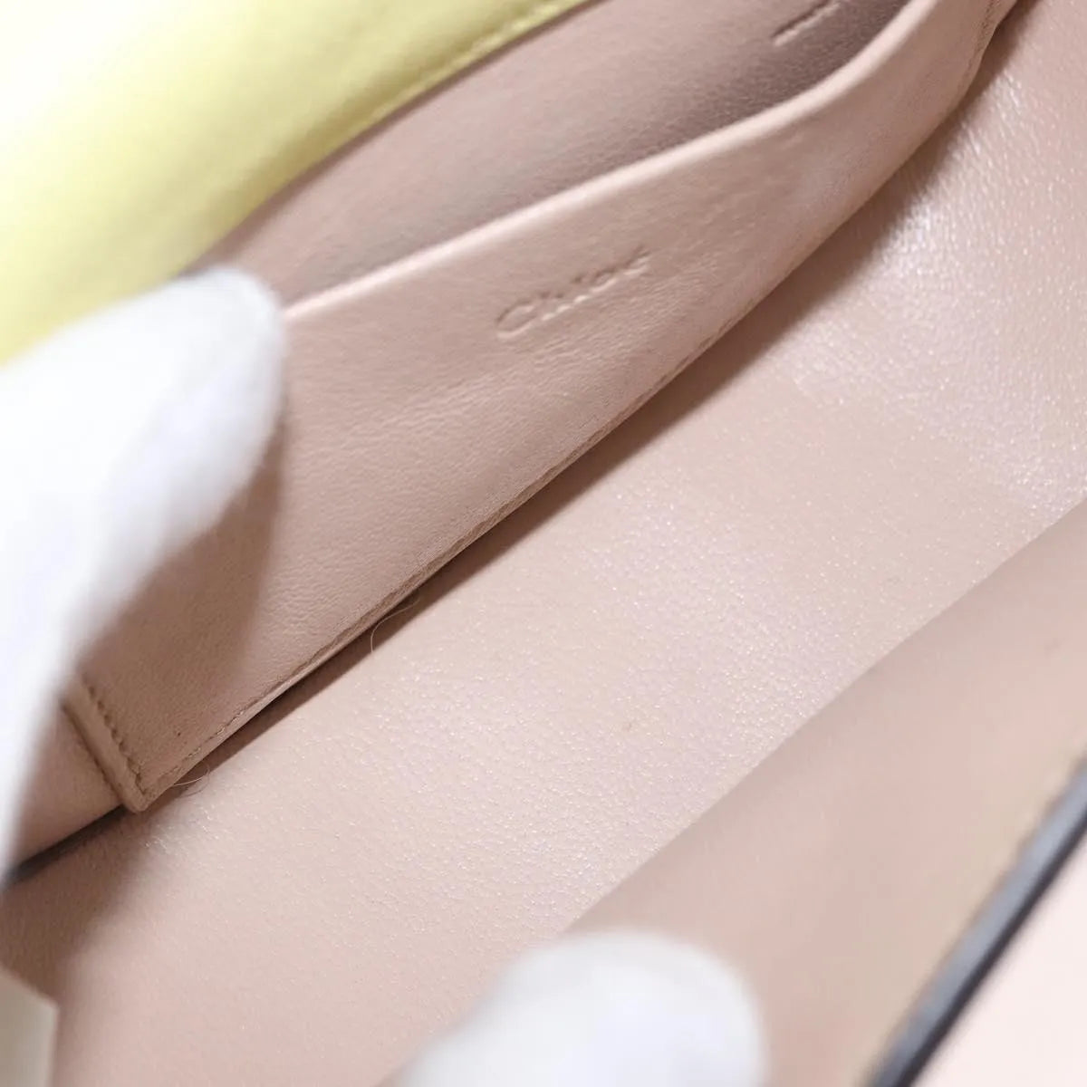 Chloe Nile Leather, Yellow, Leather, Handbag