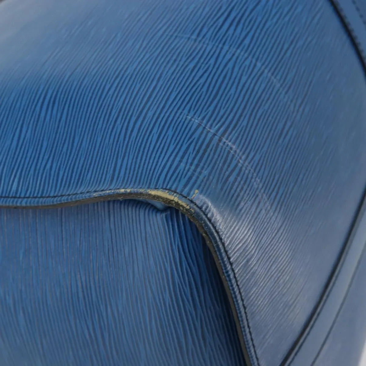 Louis Vuitton Keepall Epi, Blue, Leather, Travel Bag