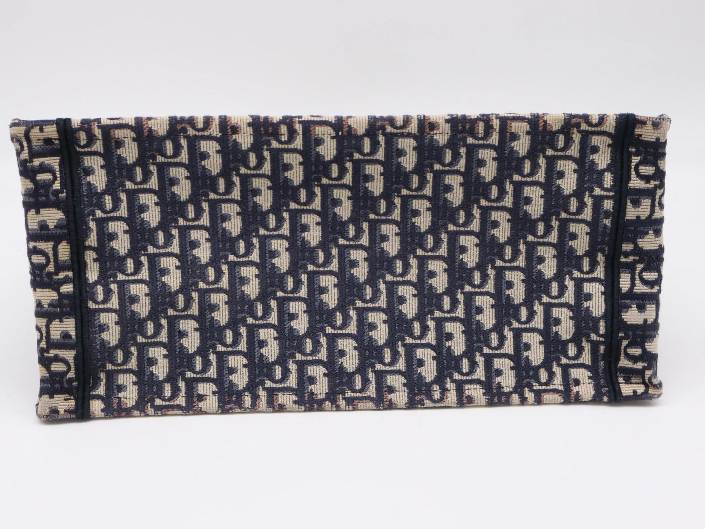 Christian Dior Book Tote Embroidered Canvas, Navy, Canvas, Tote Bag