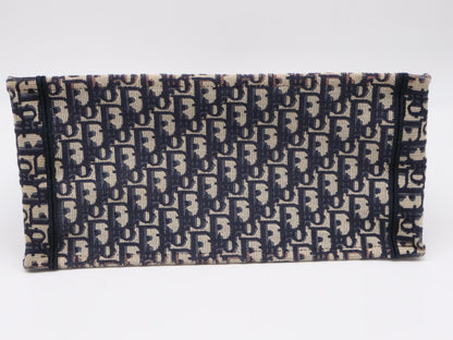 Christian Dior Book Tote Embroidered Canvas, Navy, Canvas, Tote Bag