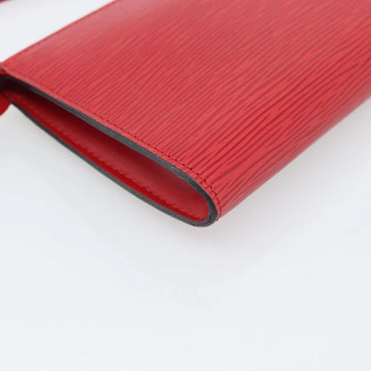 Louis Vuitton Pochette Accessoires Epi, Red, Leather, Clutch