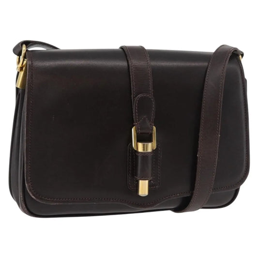 Gucci Vintage Leather, Brown, Leather, Shoulder Bag