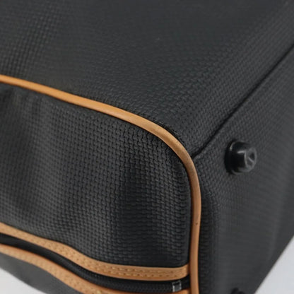 Saint Laurent Vintage Boston PVC Leather, Black, Canvas, Travel Bag